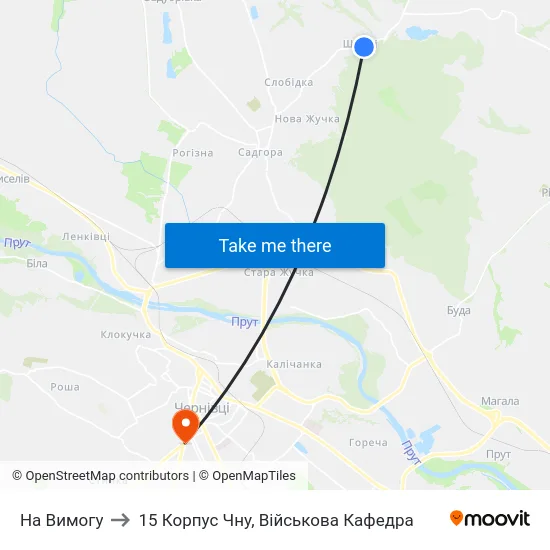 На Вимогу to 15 Корпус Чну, Військова Кафедра map