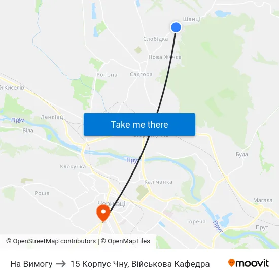 На Вимогу to 15 Корпус Чну, Військова Кафедра map