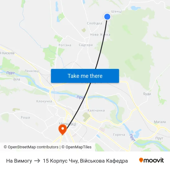 На Вимогу to 15 Корпус Чну, Військова Кафедра map