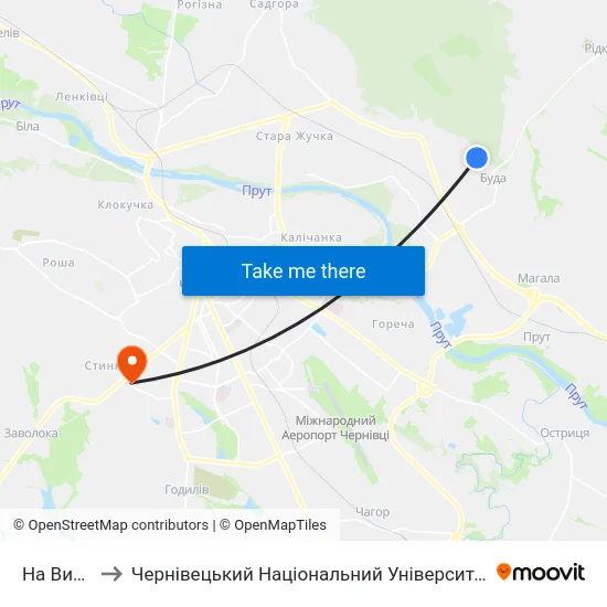 На Вимогу to Чернівецький Національний Університет, Корпус №9 map