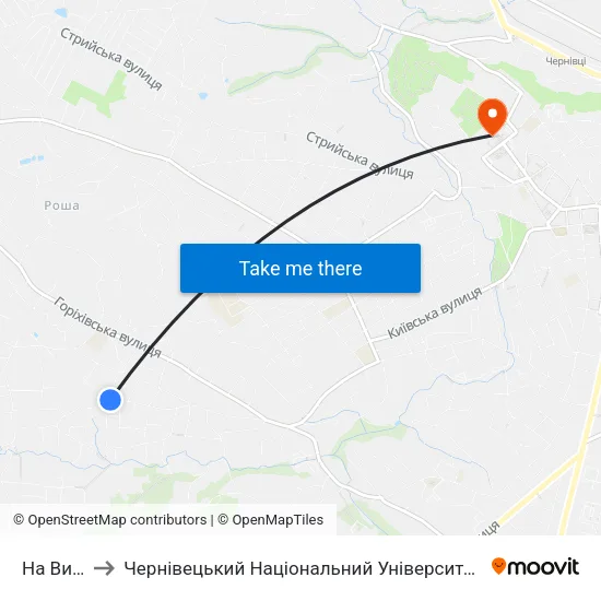 На Вимогу to Чернівецький Національний Університет Ім.Ю.Федьковича map