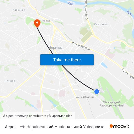 Аеропорт to Чернівецький Національний Університет Ім.Ю.Федьковича map