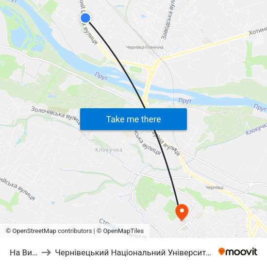 На Вимогу to Чернівецький Національний Університет Ім.Ю.Федьковича map