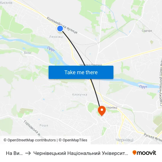 На Вимогу to Чернівецький Національний Університет Ім.Ю.Федьковича map