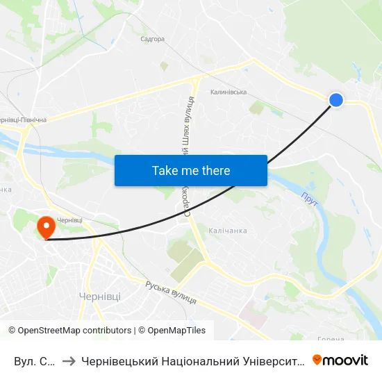 Вул. Січова to Чернівецький Національний Університет Ім.Ю.Федьковича map
