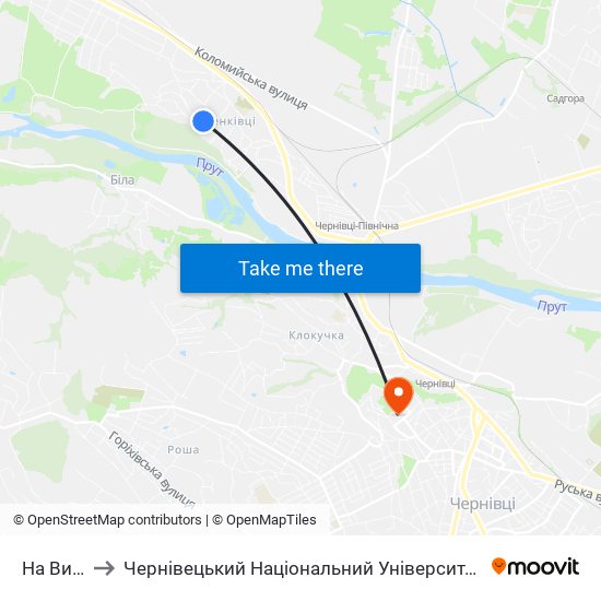 На Вимогу to Чернівецький Національний Університет Ім.Ю.Федьковича map