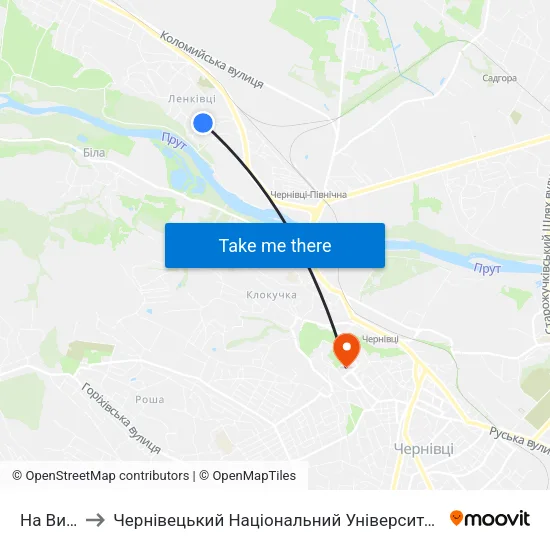 На Вимогу to Чернівецький Національний Університет Ім.Ю.Федьковича map