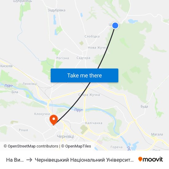 На Вимогу to Чернівецький Національний Університет Ім.Ю.Федьковича map