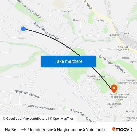 На Вимогу to Чернівецький Національний Університет Ім.Ю.Федьковича map