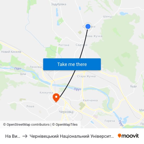 На Вимогу to Чернівецький Національний Університет Ім.Ю.Федьковича map