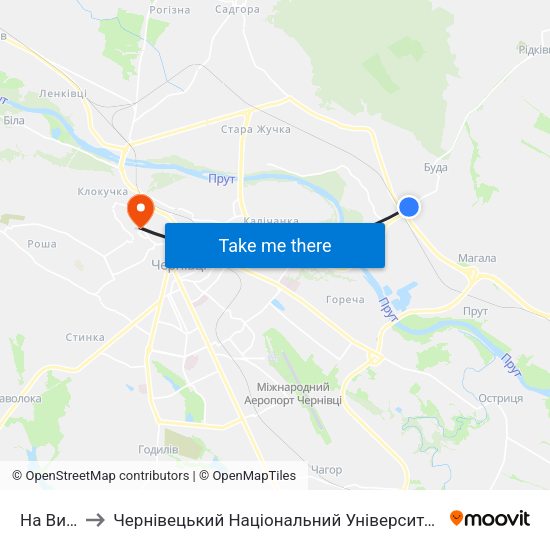На Вимогу to Чернівецький Національний Університет Ім.Ю.Федьковича map