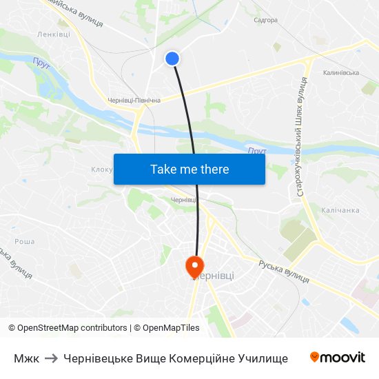 Мжк to Чернівецьке Вище Комерційне Училище map