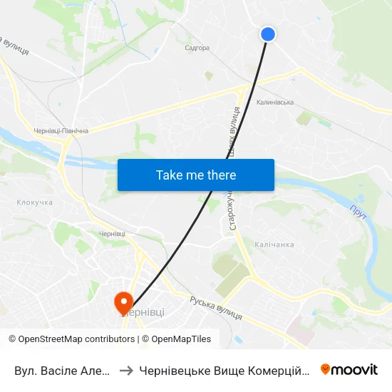 Вул. Васіле Александрі to Чернівецьке Вище Комерційне Училище map