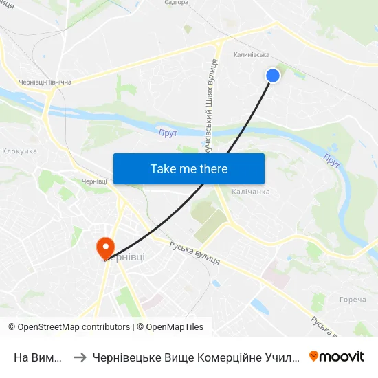 На Вимогу to Чернівецьке Вище Комерційне Училище map