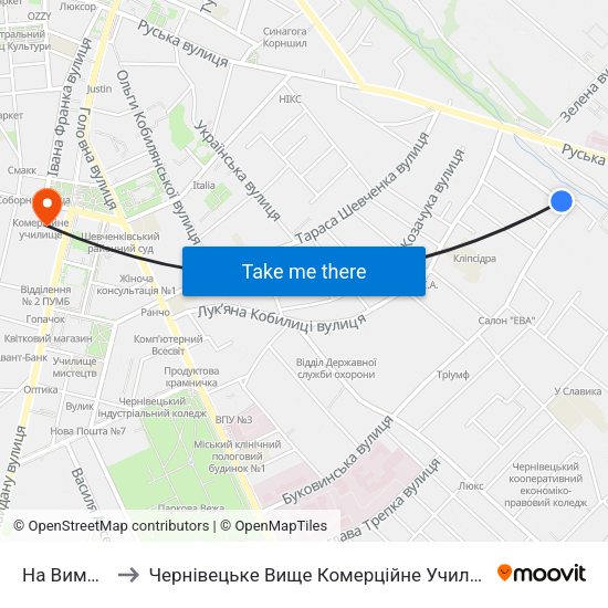 На Вимогу to Чернівецьке Вище Комерційне Училище map