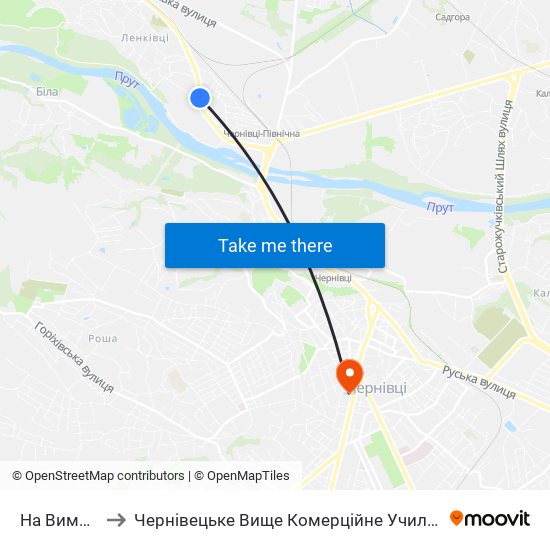 На Вимогу to Чернівецьке Вище Комерційне Училище map