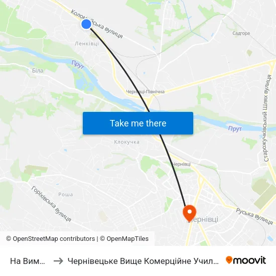 На Вимогу to Чернівецьке Вище Комерційне Училище map