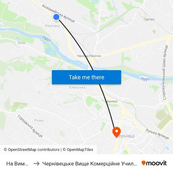 На Вимогу to Чернівецьке Вище Комерційне Училище map