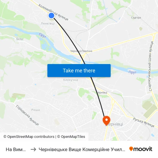 На Вимогу to Чернівецьке Вище Комерційне Училище map
