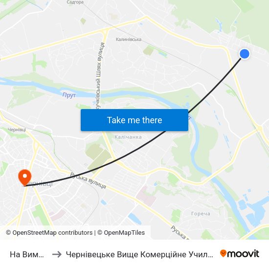 На Вимогу to Чернівецьке Вище Комерційне Училище map