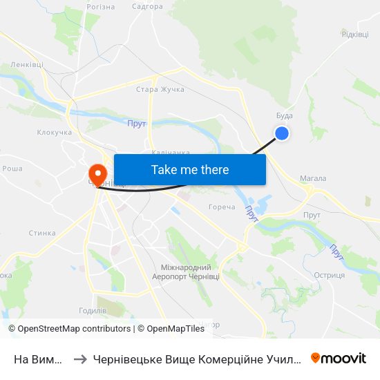 На Вимогу to Чернівецьке Вище Комерційне Училище map