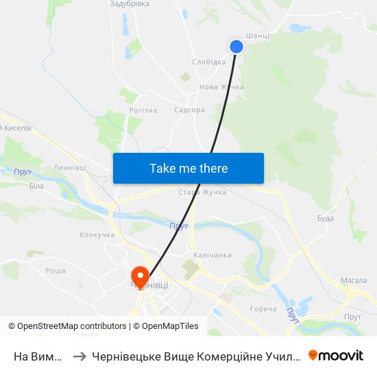 На Вимогу to Чернівецьке Вище Комерційне Училище map