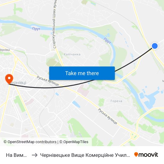 На Вимогу to Чернівецьке Вище Комерційне Училище map