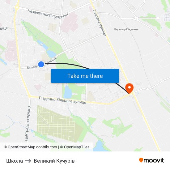 Школа to Великий Кучурів map