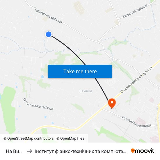 На Вимогу to Інститут фізико-технічних та комп’ютерних наук ЧНУ map