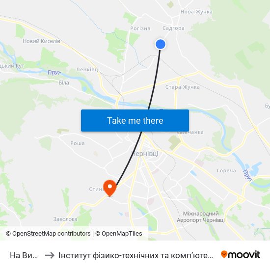 На Вимогу to Інститут фізико-технічних та комп’ютерних наук ЧНУ map