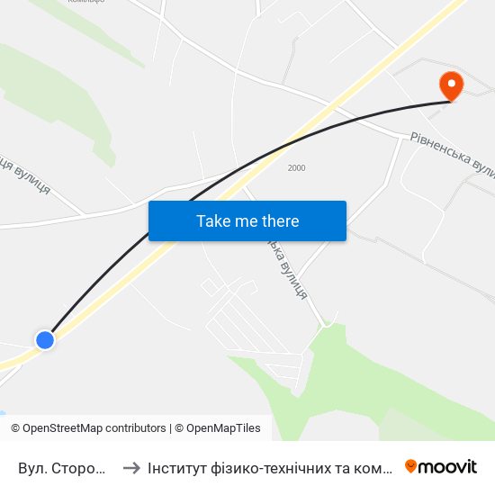 Вул. Сторожинецька to Інститут фізико-технічних та комп’ютерних наук ЧНУ map