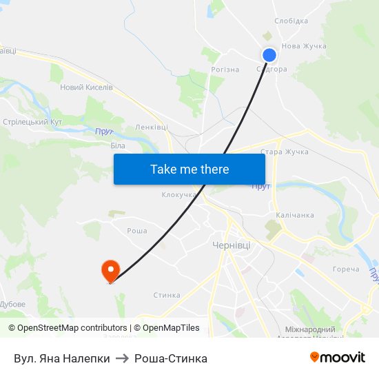 Вул. Яна Налепки to Роша-Стинка map