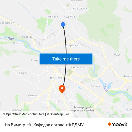 На Вимогу to Кафедра ортодонтії БДМУ map