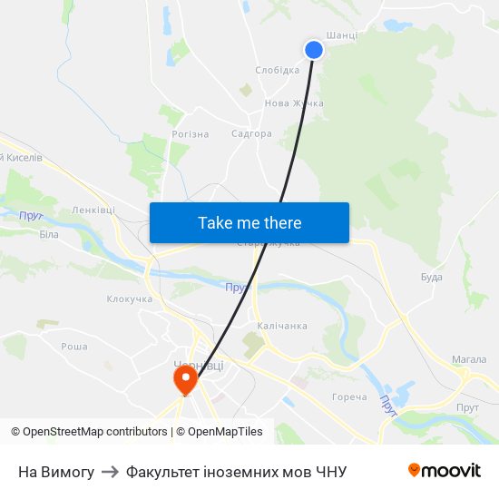 На Вимогу to Факультет іноземних мов ЧНУ map