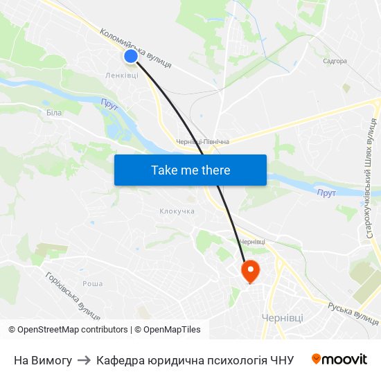 На Вимогу to Кафедра юридична психологія ЧНУ map