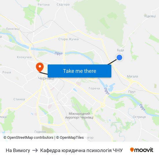 На Вимогу to Кафедра юридична психологія ЧНУ map