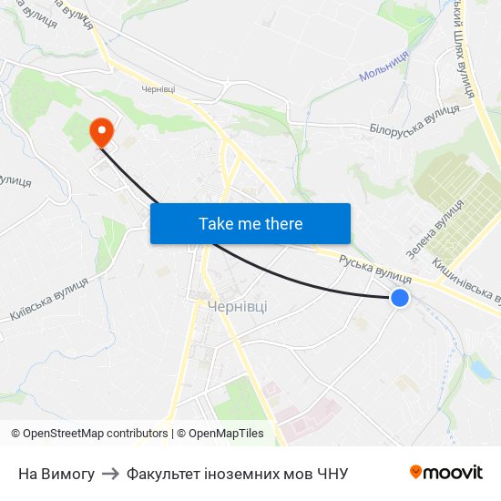 На Вимогу to Факультет іноземних мов ЧНУ map