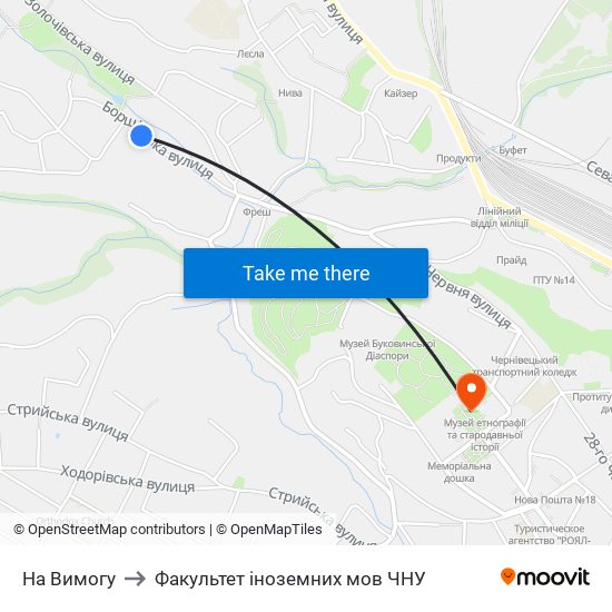 На Вимогу to Факультет іноземних мов ЧНУ map