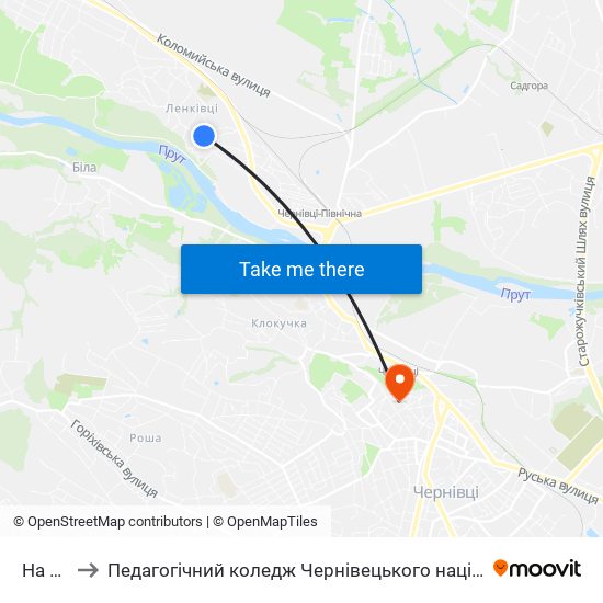 На Вимогу to Педагогічний коледж Чернівецького національного університету їм. Ю. Федьковича map