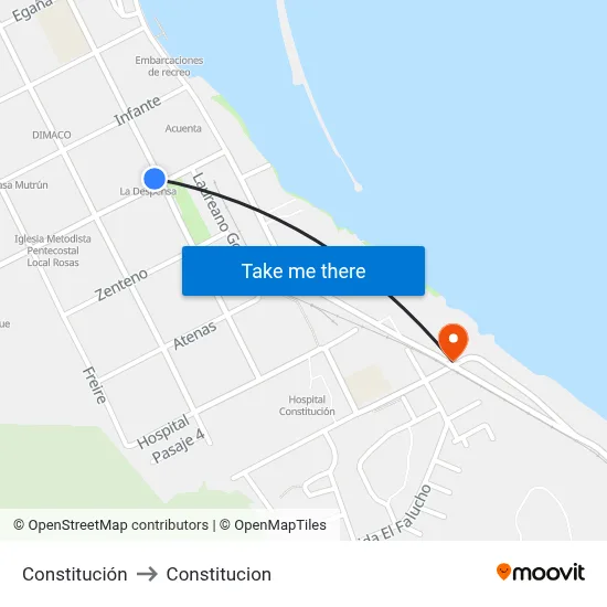 Constitución to Constitucion map