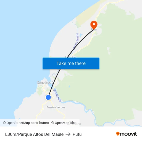 L30m/Parque Altos Del Maule to Putú map