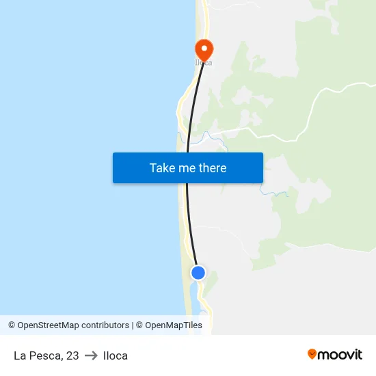 La Pesca, 23 to Iloca map