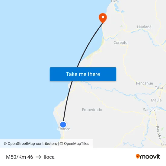 M50/Km 46 to Iloca map