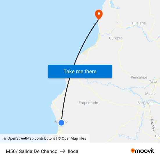 M50/ Salida De Chanco to Iloca map