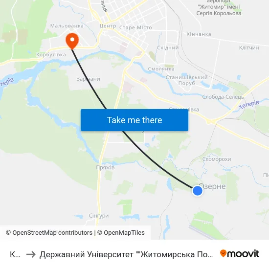 Кпп to Державний Університет ""Житомирська Політехніка"" map