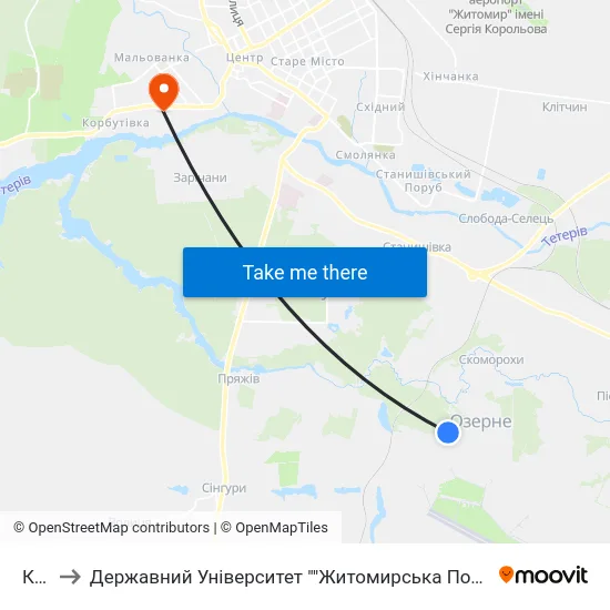 Кпп to Державний Університет ""Житомирська Політехніка"" map