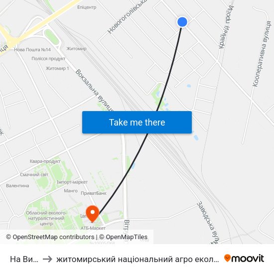На Вимогу to житомирський національний агро екологічний університет map