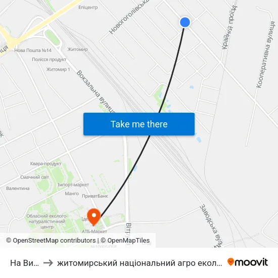 На Вимогу to житомирський національний агро екологічний університет map