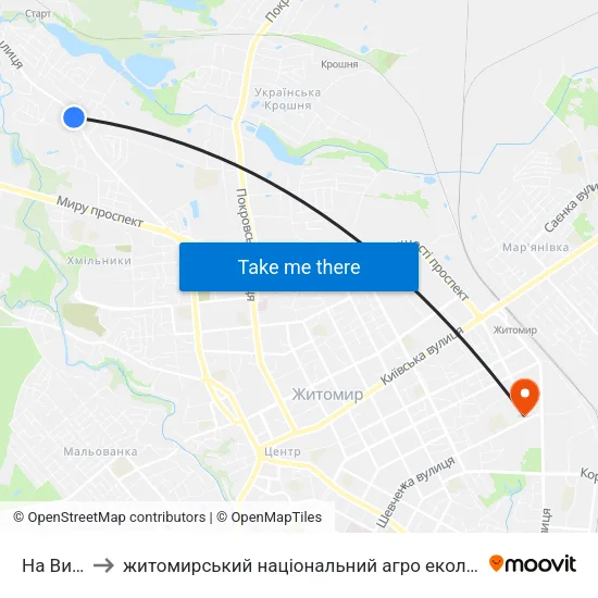 На Вимогу to житомирський національний агро екологічний університет map