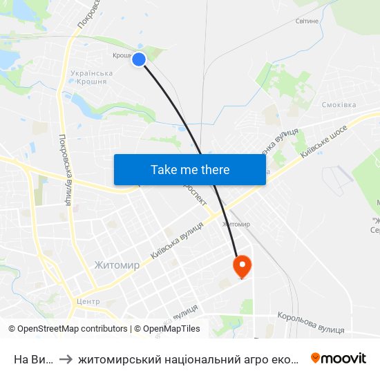 На Вимогу to житомирський національний агро екологічний університет map